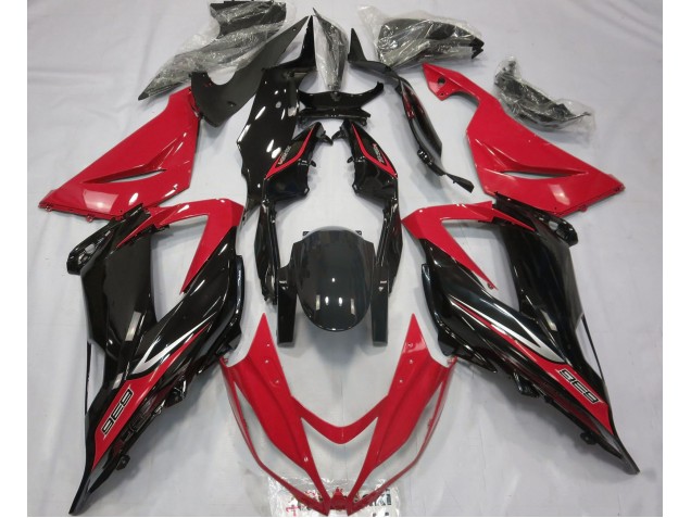13-18 Black and Red ZX6R Fairings