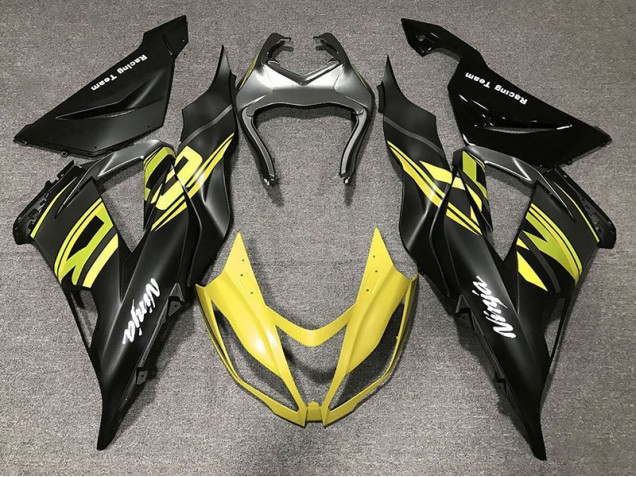 13-18 Gloss Black & Yellow ZX6R Fairings 13-18 Gloss Black & Yellow ZX6R Fairings