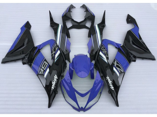13-18 Gloss Blue and Black ZX6R Fairings 13-18 Gloss Blue and Black ZX6R Fairings