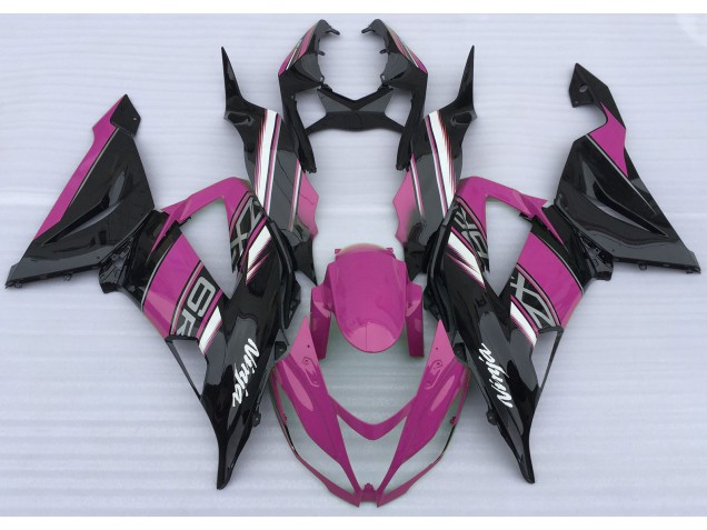 13-18 Gloss Pink and Black ZX6R Fairings 13-18 Gloss Pink and Black ZX6R Fairings