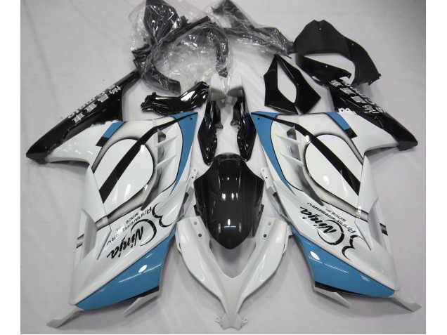 13-18 Gloss White & Light Blue Ninja 300 Fairings 13-18 Gloss White & Light Blue Ninja 300 Fairings