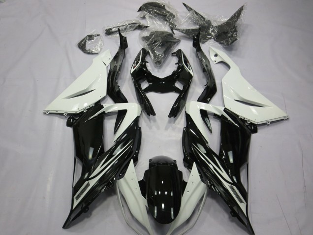 13-18 Plain Gloss Black White ZX6R Fairings 13-18 Plain Gloss Black White ZX6R Fairings