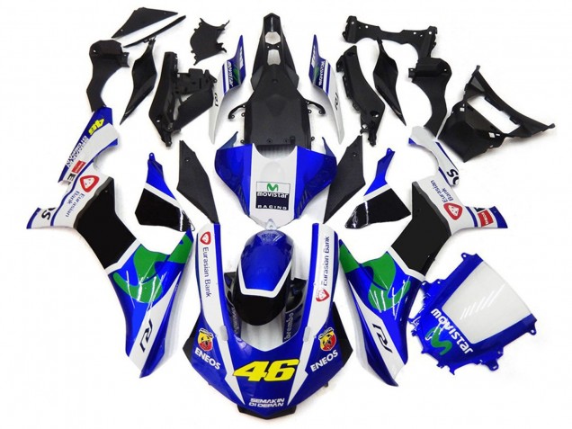 15-19 Blue and White 46 R1 Fairings 15-19 Blue and White 46 R1 Fairings