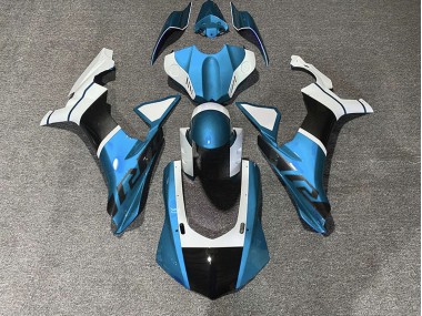 15-19 Light Blue & Carbon Fiber Accents R1 Fairings