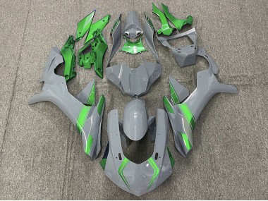 15-19 Nardo Grey & Green Accents R1 Fairings
