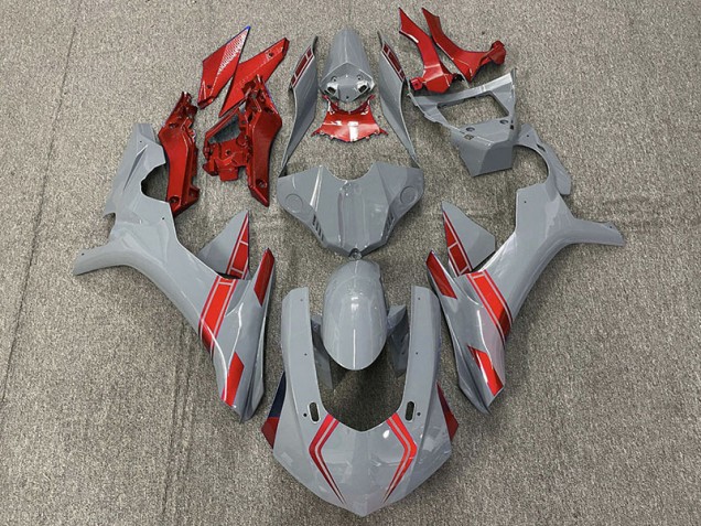 15-19 Nardo Grey & Red Accents R1 Fairings 15-19 Nardo Grey & Red Accents R1 Fairings