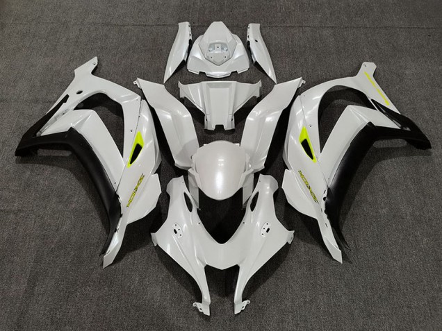 16-19 Deep Pearl White ZX10R Fairings 16-19 Deep Pearl White ZX10R Fairings