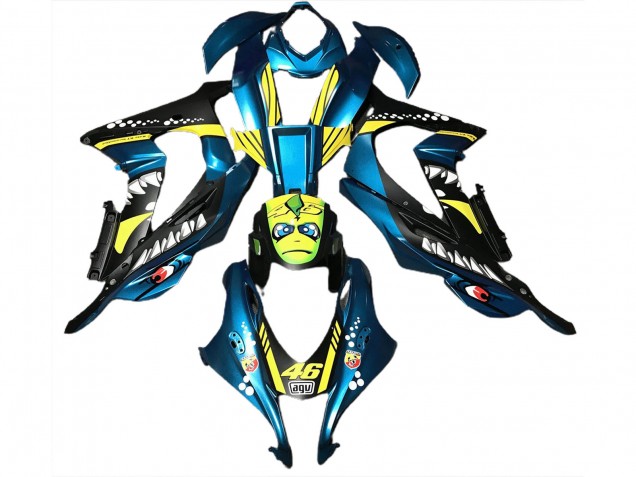 16-19 Light Blue Shark ZX10R Fairings 16-19 Light Blue Shark ZX10R Fairings