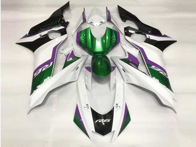 17-21 Green and Gloss White R6 Fairings 17-21 Green and Gloss White R6 Fairings