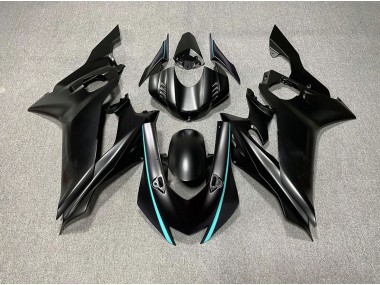17-21 Matte Black & Teal Accents R6 Fairings