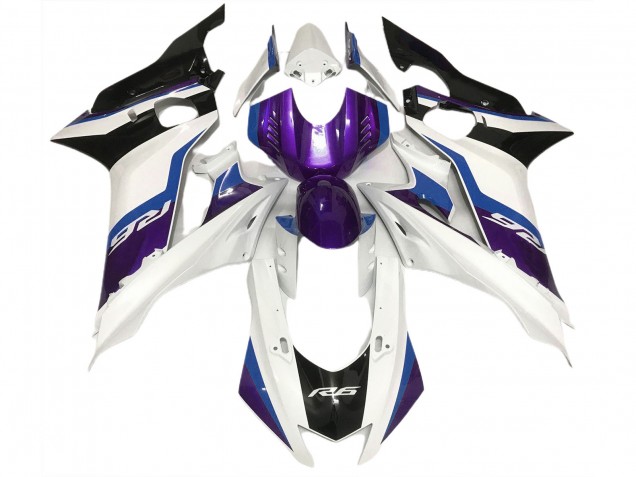 17-21 Purple and Gloss White R6 Fairings 17-21 Purple and Gloss White R6 Fairings