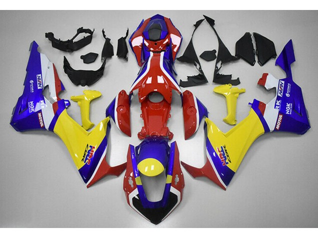 17-23 Red Blue and Yellow HRC CBR1000RR Fairings 17-23 Red Blue and Yellow HRC CBR1000RR Fairings