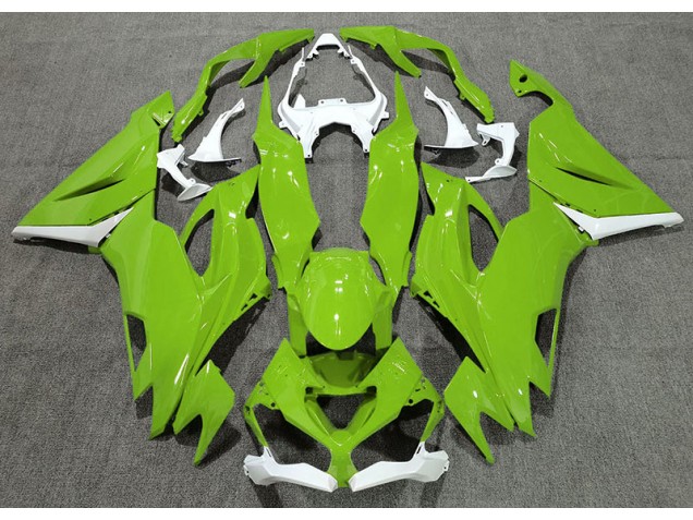 19-23 Gloss Green & White ZX6R Fairings 19-23 Gloss Green & White ZX6R Fairings