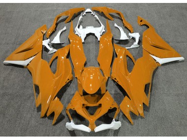 19-23 Gloss Orange & White ZX6R Fairings