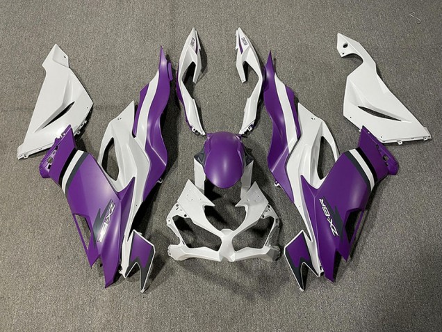 19-23 Matte Purple and White ZX6R Fairings 19-23 Matte Purple and White ZX6R Fairings