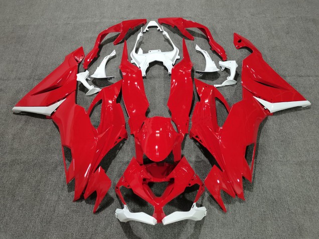 19-23 Red with White ZX6R Fairings 19-23 Red with White ZX6R Fairings