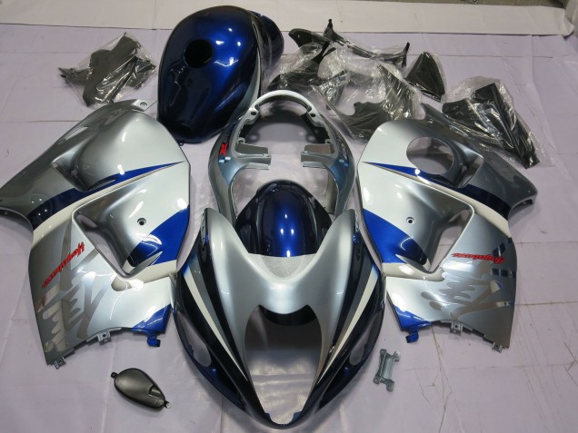 97-07 Blue and Silver GSXR 1300 Hayabusa Fairings 97-07 Blue and Silver GSXR 1300 Hayabusa Fairings
