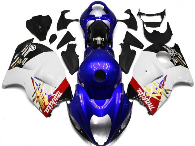 97-07 Blue and White Custom Logo GSXR 1300 Hayabusa Fairings 97-07 Blue and White Custom Logo GSXR 1300 Hayabusa Fairings