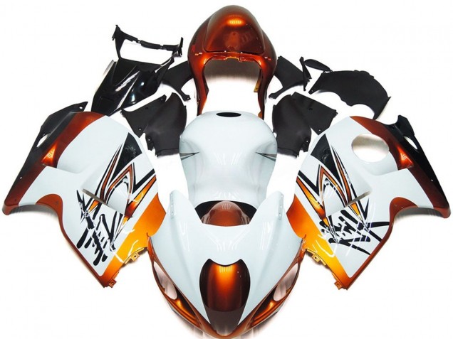 97-07 Bronze and White Style GSXR 1300 Hayabusa Fairings 97-07 Bronze and White Style GSXR 1300 Hayabusa Fairings