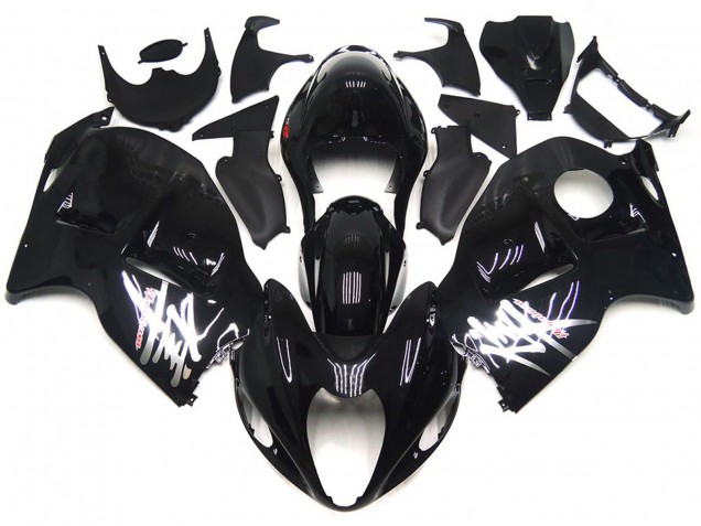97-07 Gloss Black with Silver Decals GSXR 1300 Hayabusa Fairings 97-07 Gloss Black with Silver Decals GSXR 1300 Hayabusa Fairings