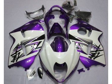 97-07 Gloss White & Purple GSXR 1300 Hayabusa Fairings