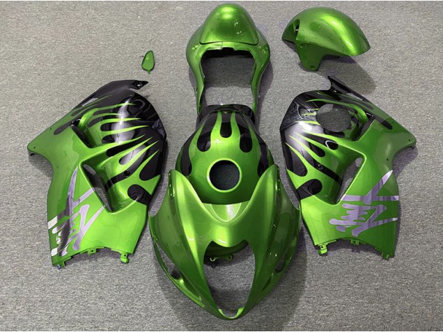 97-07 Green and Black GSXR 1300 Hayabusa Fairings 97-07 Green and Black GSXR 1300 Hayabusa Fairings