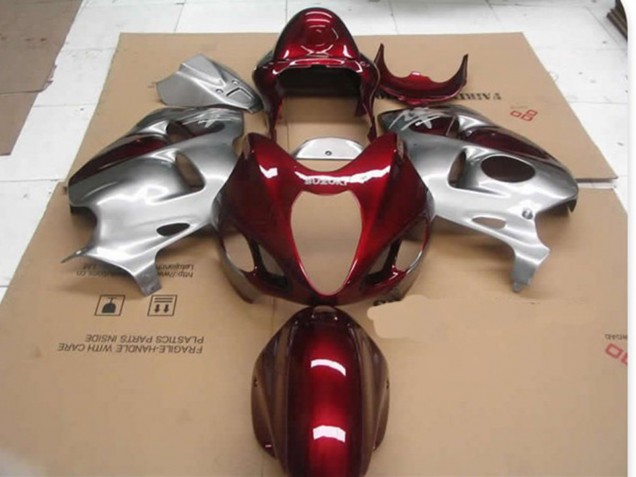 97-07 Red D Silver GSXR 1300 Hayabusa Fairings 97-07 Red D Silver GSXR 1300 Hayabusa Fairings