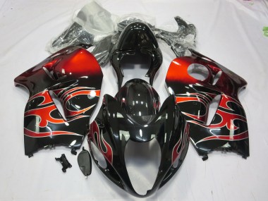 97-07 Red Swirl GSXR 1300 Hayabusa Fairings