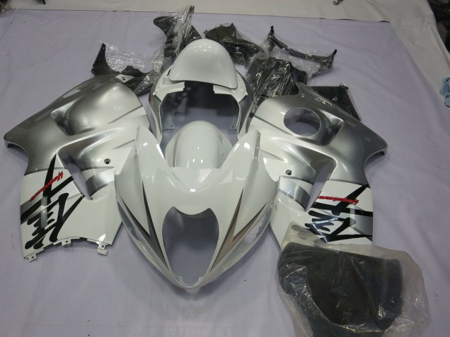 97-07 Silver White GSXR 1300 Hayabusa Fairings 97-07 Silver White GSXR 1300 Hayabusa Fairings