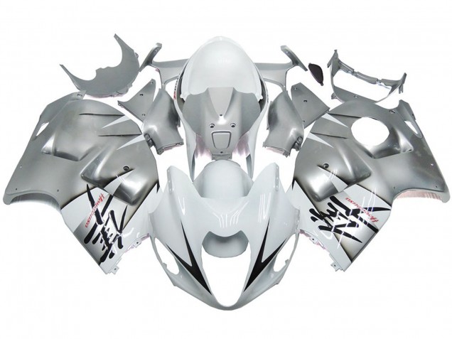 97-07 Silver and White Gloss OEM Style GSXR 1300 Hayabusa Fairings 97-07 Silver and White Gloss OEM Style GSXR 1300 Hayabusa Fairings