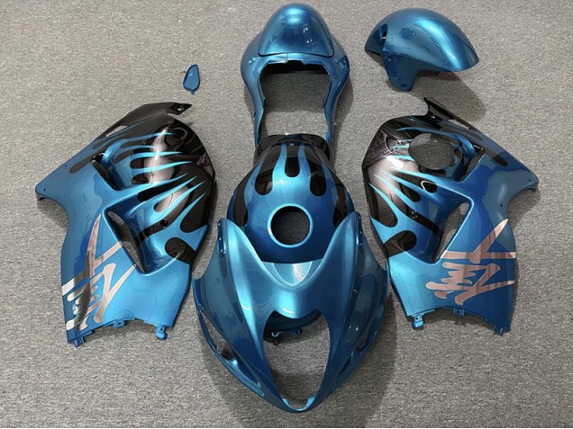 97-07 Sky Blue and Black GSXR 1300 Hayabusa Fairings 97-07 Sky Blue and Black GSXR 1300 Hayabusa Fairings