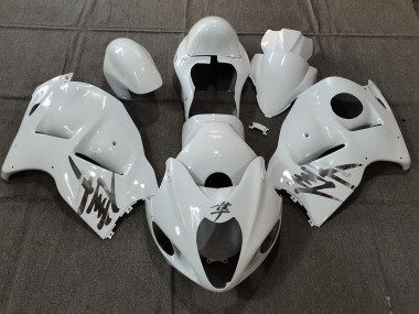 97-07 White Gloss OEM Style with Silver Decals GSXR 1300 Hayabusa Fairings