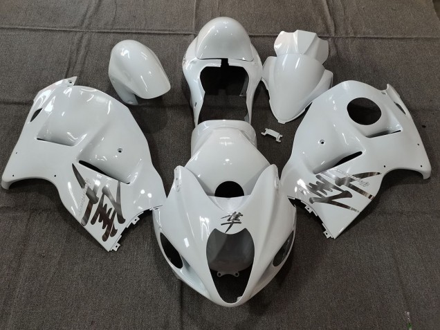 97-07 White Gloss OEM Style with Silver Decals GSXR 1300 Hayabusa Fairings 97-07 White Gloss OEM Style with Silver Decals GSXR 1300 Hayabusa Fairings