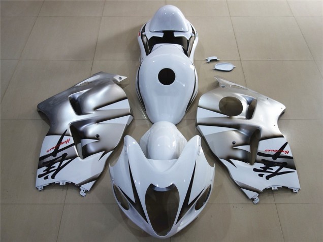 97-07 White & Shiny Silver GSXR 1300 Hayabusa Fairings 97-07 White & Shiny Silver GSXR 1300 Hayabusa Fairings