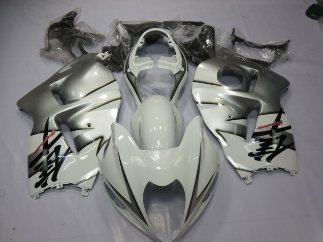 97-07 White and Silver GSXR 1300 Hayabusa Fairings 97-07 White and Silver GSXR 1300 Hayabusa Fairings