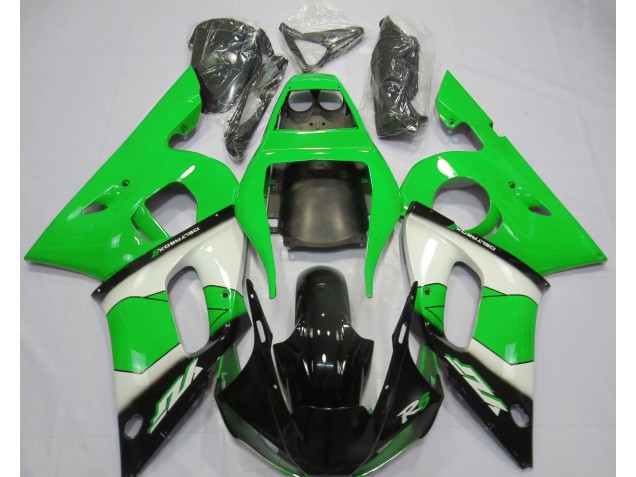98-02 Green White and Black R6 Fairings 98-02 Green White and Black R6 Fairings
