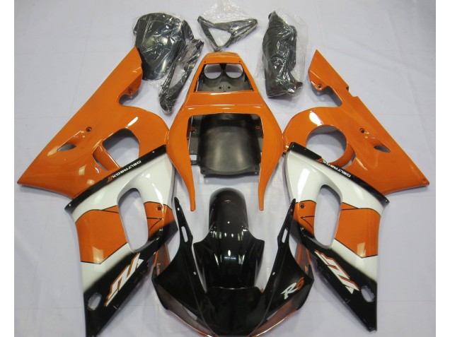 98-02 Orange White and Black R6 Fairings 98-02 Orange White and Black R6 Fairings