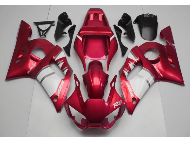 98-02 Red & White R6 Fairings 98-02 Red & White R6 Fairings