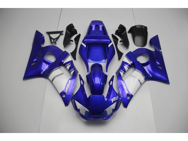 98-02 Silver White and Blue R6 Fairings 98-02 Silver White and Blue R6 Fairings