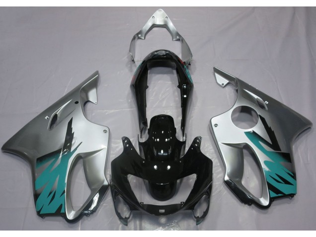 99-00 Gloss Silver & Teal CBR600 F4 Fairings 99-00 Gloss Silver & Teal CBR600 F4 Fairings