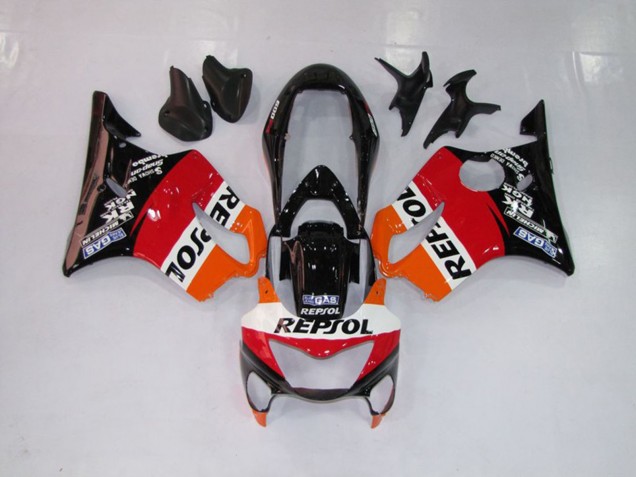 99-00 Repsol Red Orange and Black CBR600 F4 Fairings 99-00 Repsol Red Orange and Black CBR600 F4 Fairings